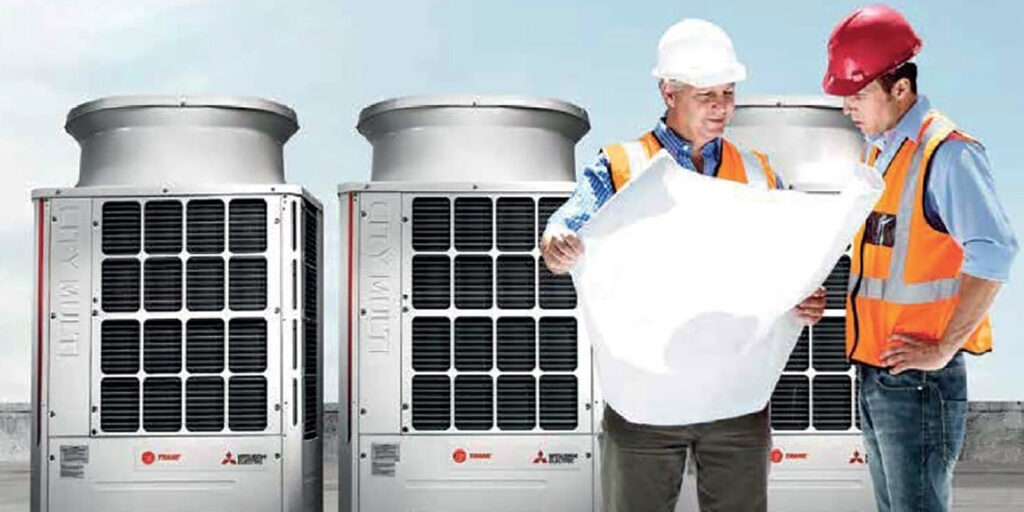 trabajando con aire acondicionado